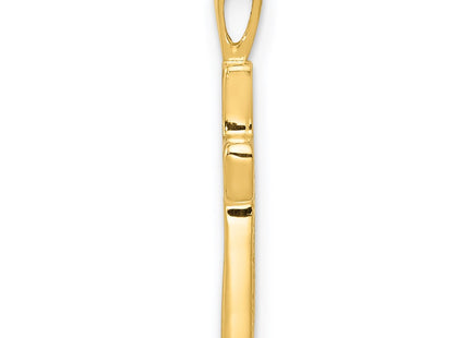 14K gold cross charm, alternate view