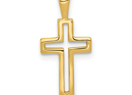 14K gold cross charm