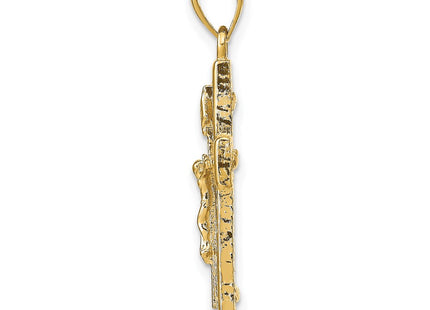 14K gold crucifix pendant, alternate view