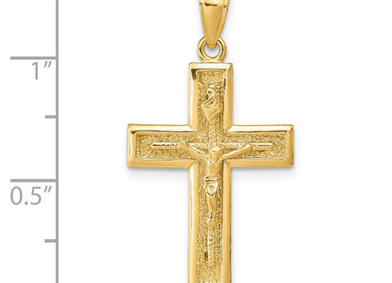14K gold crucifix pendant, another view