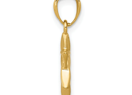 14k Polished Star of David Pendant, 20 x 12mm