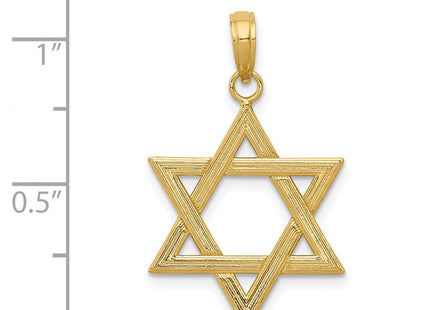 14K gold star pendant, another view