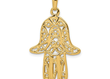 14k Filigree Chamseh Pendant (Style D1708)