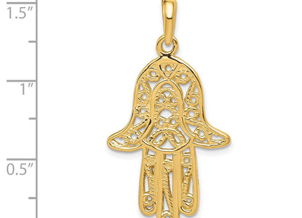 14k Filigree Chamseh Pendant (Style D1708)