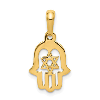 14K gold star pendant