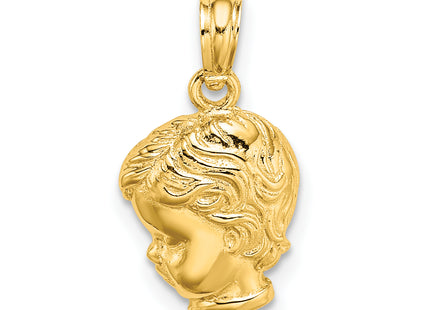 14k Boy Head Charm