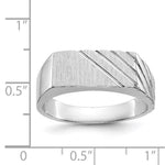 14K White Gold 16.5x7.5mm Open Back Mens Signet Ring view