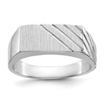 14K White Gold 16.5x7.5mm Open Back Mens Signet Ring view