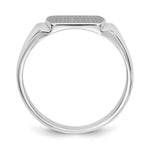 14K White Gold 10.5x8.0mm Closed Back Signet Ring view