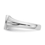 14K White Gold 10.5x8.0mm Closed Back Signet Ring view