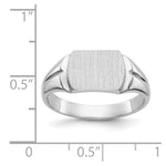14K White Gold 10.5x8.0mm Closed Back Signet Ring view