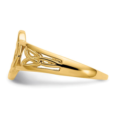 14K Polished Ladies Celtic Knot Ring