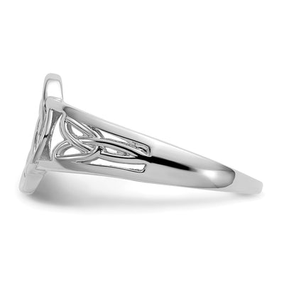 14K White Gold Ladies Celtic Knot Ring