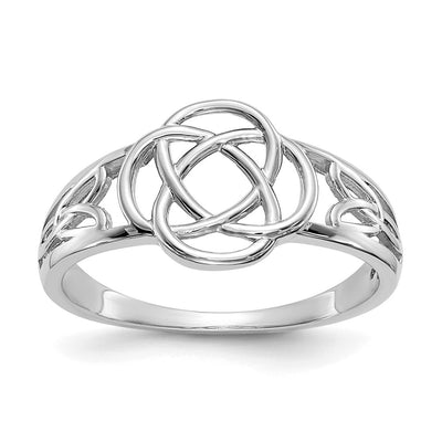 14K white gold knot ring
