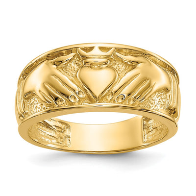 14K gold claddagh band