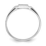 14K White Gold 5.25x5.0mm Childs Open Back Signet Ring view