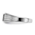 14K White Gold 5.25x5.0mm Childs Open Back Signet Ring view