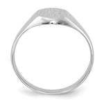 14K White Gold Childs Closed Back Signet Ring view
