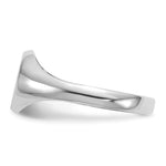 14K White Gold Childs Closed Back Signet Ring view