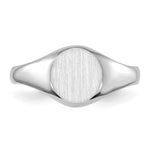 14K White Gold Childs Closed Back Signet Ring view