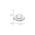 14K White Gold Childs Closed Back Signet Ring view
