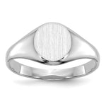 14K White Gold Childs Closed Back Signet Ring view