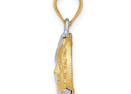 14k Two-tone Sun and Moon Charm (Style D244)