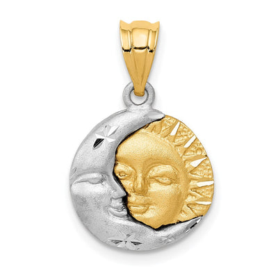 14K gold moon charm