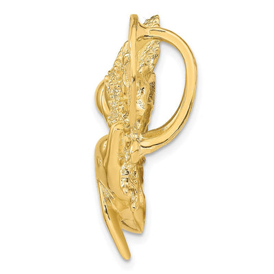 14K Dolphin and Shell Cluster Slide