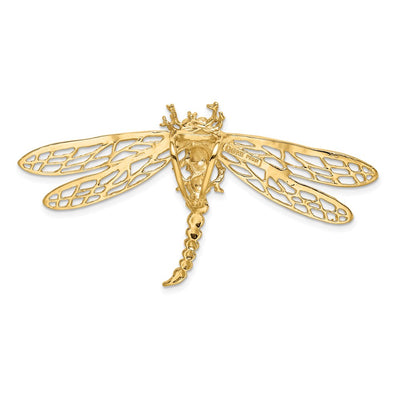 14K Cut-out Dragonfly Slide