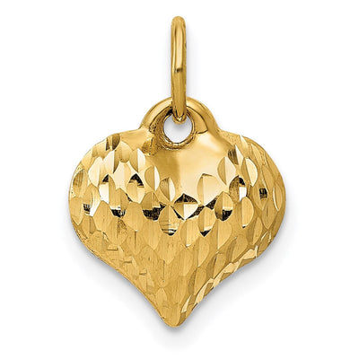 14K gold heart pendant