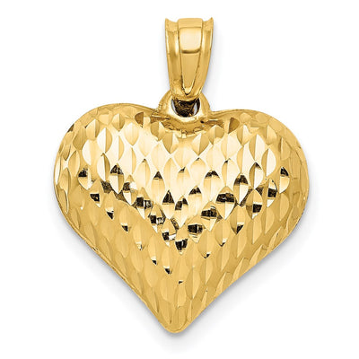 14K gold heart pendant