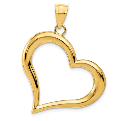 14K gold heart pendant