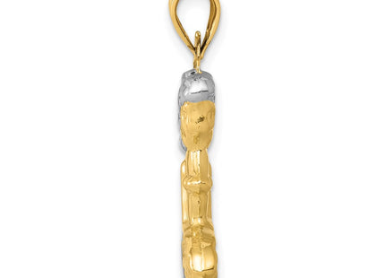 14k Yellow & Rhodium Pendants Style D2974 - Classique Jewelry Inc.