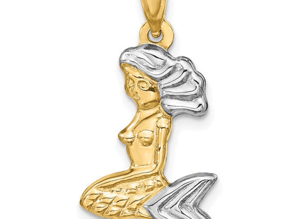 14k Yellow & Rhodium Pendants Style D2974 - Classique Jewelry Inc.