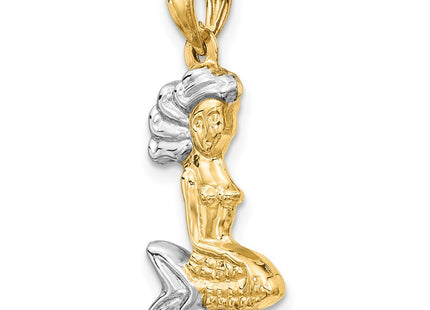 14k Yellow & Rhodium Pendants Style D2974 - Classique Jewelry Inc.