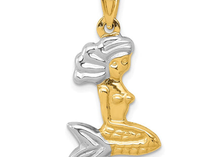 14k Yellow & Rhodium Pendants Style D2974 - Classique Jewelry Inc.