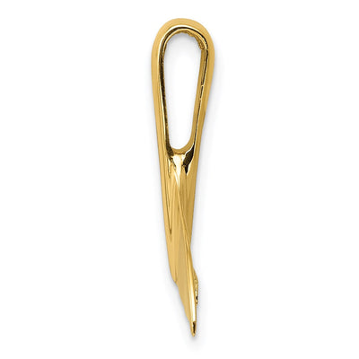 14K Whale Tail Chain Slide, 18 x 23mm