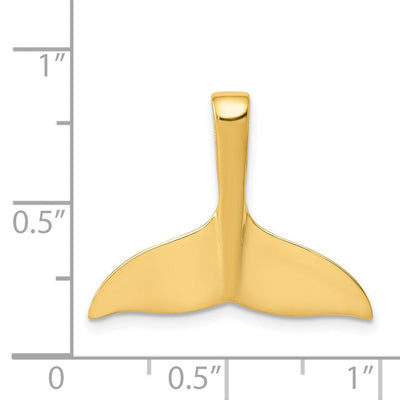14K Whale Tail Chain Slide, 18 x 23mm