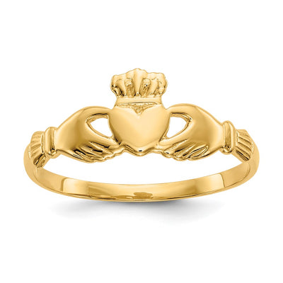14K gold claddagh ring