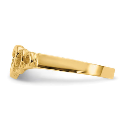 14K Heart Baby Ring