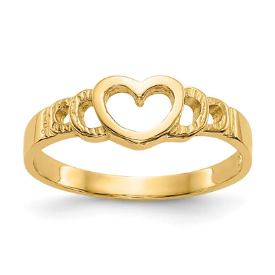 14K gold heart ring