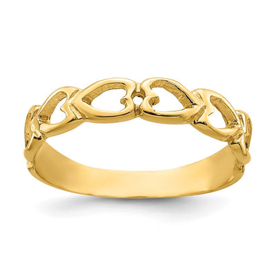 14K gold heart ring