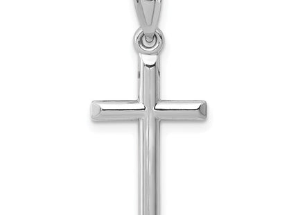 14k White Gold Hollow Cross Pendant (Style D3163)