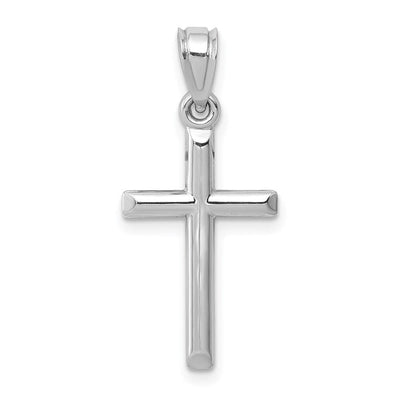 14K white gold cross pendant