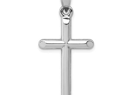 14k White Gold Hollow Cross Pendant (Style D3164)