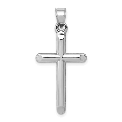 14K white gold cross pendant