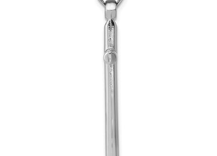 14k White Gold Hollow Cross Pendant (Style D3168)
