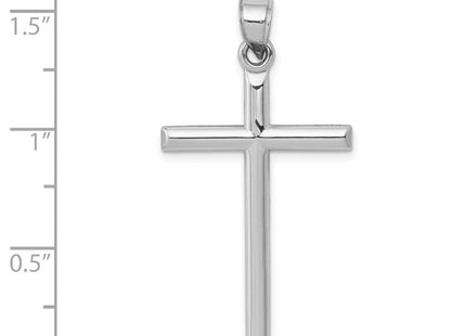 14k White Gold Hollow Cross Pendant (Style D3168)