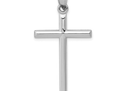 14k White Gold Hollow Cross Pendant (Style D3168)